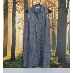 Garnet Hill | Dresses | Garnet Hill Meraki Linen Dress Striped Drop Waist  Cap Sleeve Relaxed Popover S | Poshmark
